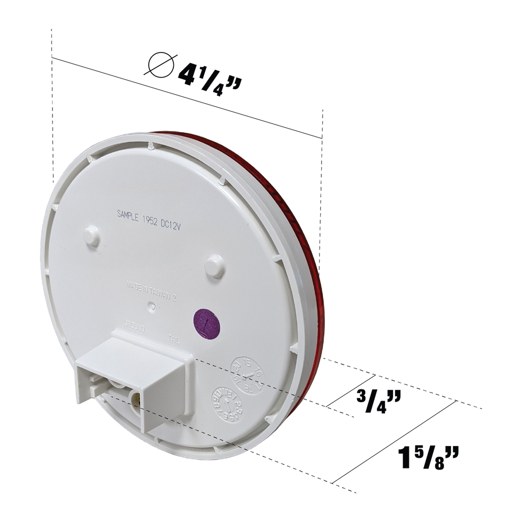 Uni-Bond LED 4" Rd STT Lamp Red-7-Dio LED4000-7R