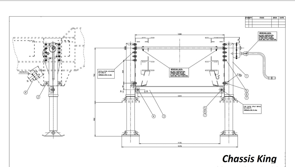 Landing Legs for Trailers and Container Chassis Diagram