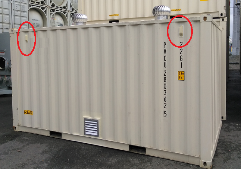 Shipping Container Air Vents Installed